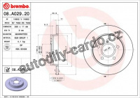 Brzdový kotouč BREMBO 08.A029.21 - FORD