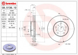 Brzdový kotouč BREMBO 09.5136.10 - TOYOTA