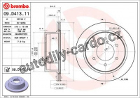 Brzdový kotouč BREMBO 09.D413.11