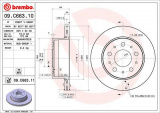 Brzdový kotouč BREMBO 09.C663.11 - CITROËN, FIAT, PEUGEOT