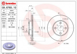 Brzdový kotouč BREMBO 09.6765.10 - TOYOTA