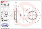 Brzdový kotouč BREMBO 09.8609.10 - LAND ROVER
