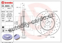 Brzdový kotouč BREMBO 09.8665.1X