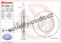 Brzdový kotouč BREMBO 09.B496.10 - NISSAN
