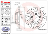 Brzdový kotouč BREMBO 09.C878.11 - PORSCHE