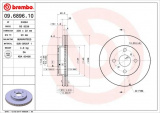 Brzdový kotouč BREMBO 09.6896.10 - TOYOTA