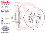 Brzdový kotouč BREMBO 09.B570.11 - BMW