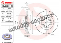 Brzdový kotouč BREMBO 09.6866.20 - ISUZU, OPEL