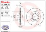 Brzdový kotouč BREMBO 09.6866.20 - ISUZU, OPEL