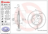Brzdový kotouč BREMBO 09.8519.10 - MERCEDES-BENZ