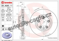 Brzdový kotouč BREMBO 09.A063.11 - AUDI, VW