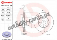 Brzdový kotouč BREMBO 09.6771.14 - MAZDA