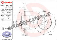 Brzdový kotouč BREMBO 09.7650.11