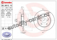 Brzdový kotouč BREMBO 08.A912.10
