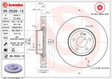 Brzdový kotouč BREMBO 09.D529.13 - MERCEDES-BENZ