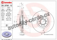 Brzdový kotouč BREMBO 09.9760.10 - IVECO