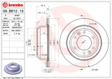 Brzdový kotouč BREMBO 09.B612.10 - HYUNDAI