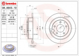 Brzdový kotouč BREMBO 08.A643.10