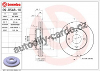 Brzdový kotouč BREMBO 09.B548.10 - NISSAN