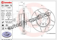 Brzdový kotouč BREMBO 09.C894.75 - BMW
