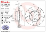 Brzdový kotouč BREMBO 09.C894.75 - BMW