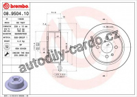 Brzdový kotouč BREMBO 08.9504.10 - BMW