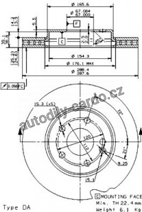 Brzdový kotouč BREMBO 09.8681.11