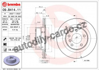 Brzdový kotouč BREMBO 09.B414.11 - BMW