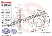 Brzdový kotouč BREMBO 09.8304.2X