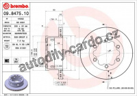 Brzdový kotouč BREMBO 09.8475.10 - MERCEDES-BENZ