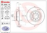 Brzdový kotouč BREMBO 08.A202.11