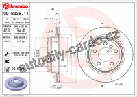 Brzdový kotouč BREMBO 09.B338.11 - BMW
