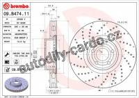 Brzdový kotouč BREMBO 09.B474.11 - MERCEDES-BENZ