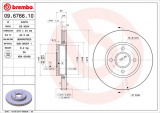 Brzdový kotouč BREMBO 09.6766.10 - FORD