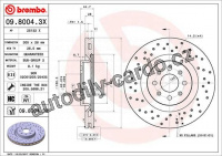 Brzdový kotouč BREMBO 09.8004.3X