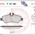 Sada brzdových destiček BREMBO P50084 - MERCEDES-BENZ, VW