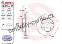 Brzdový kotouč BREMBO 09.6753.30