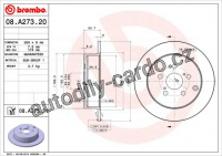 Brzdový kotouč BREMBO 08.A273.20
