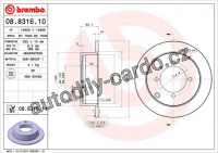 Brzdový kotouč BREMBO 08.8316.10 - MITSUBISHI