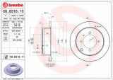 Brzdový kotouč BREMBO 08.8316.10 - MITSUBISHI