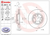 Brzdový kotouč BREMBO 09.9612.10 - PEUGEOT
