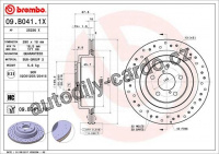 Brzdový kotouč BREMBO 09.B041.1X