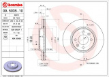 Brzdový kotouč BREMBO 09.5035.10 - SAAB