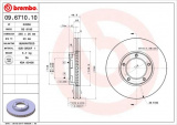 Brzdový kotouč BREMBO 09.6710.10 - TOYOTA