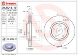 Brzdový kotouč BREMBO 09.B043.10 - TOYOTA