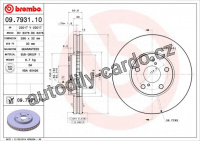 Brzdový kotouč BREMBO 09.7931.10 - LEXUS