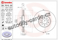 Brzdový kotouč BREMBO 09.7010.21