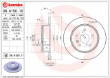 Brzdový kotouč BREMBO 08.A150.11