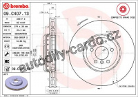 Brzdový kotouč BREMBO 09.C407.13 - BMW