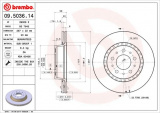 Brzdový kotouč BREMBO 09.5036.14 - VOLVO